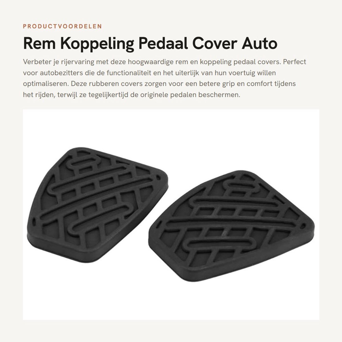 Dailygoods- Pedaalcover Gloednieuw - Rubber - 1 Paar - Voor 2007-2016 - OE-nummer 46531JD00A - Afmetingen 77x60x9 mm - Pedaalrubber