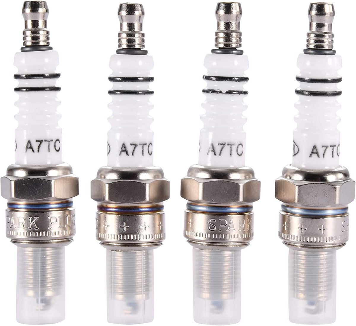 Dailygoods A7TC Bougie Vervanging - Voor 50cc 70cc 90cc 110cc 125cc 150cc - Hoogwaardige prestaties - Set van 4 - Geschikt voor Dirt...