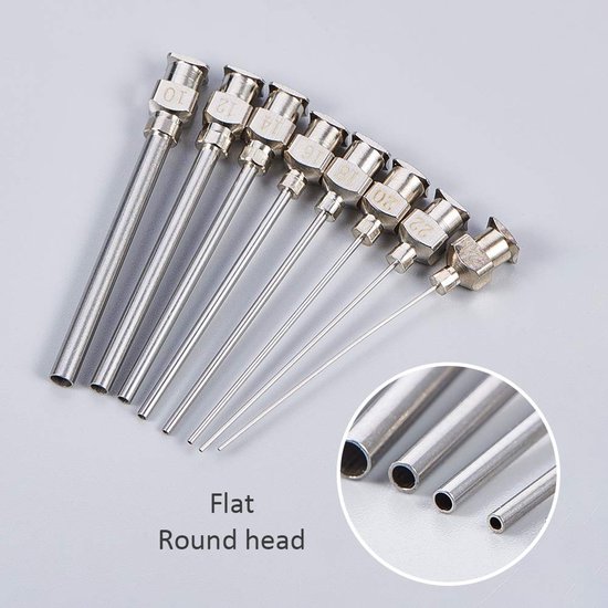 Dailygoods- Spuitnaald 1,5 Inch - 16 Stuks - RVS Doseernaald - Blunt Tip - Luer Lock - Geschikt voor Lijm Spuiten - 8 Maten (10G/12G/14G/16G/18G/20G/22G/24G) — afbeelding 5