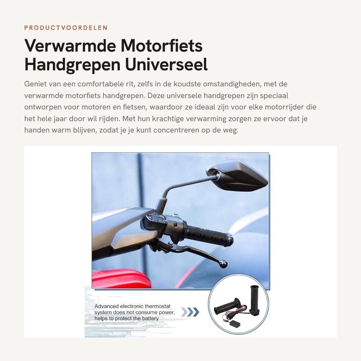 Dailygoods- Verwarmde Handgrepen - Verwarmd Universeel Stuur - 22 mm - Fiets - Motorfiets - 1 Paar - Eenvoudige Installatie - Verwarmde Stuurhandvatten