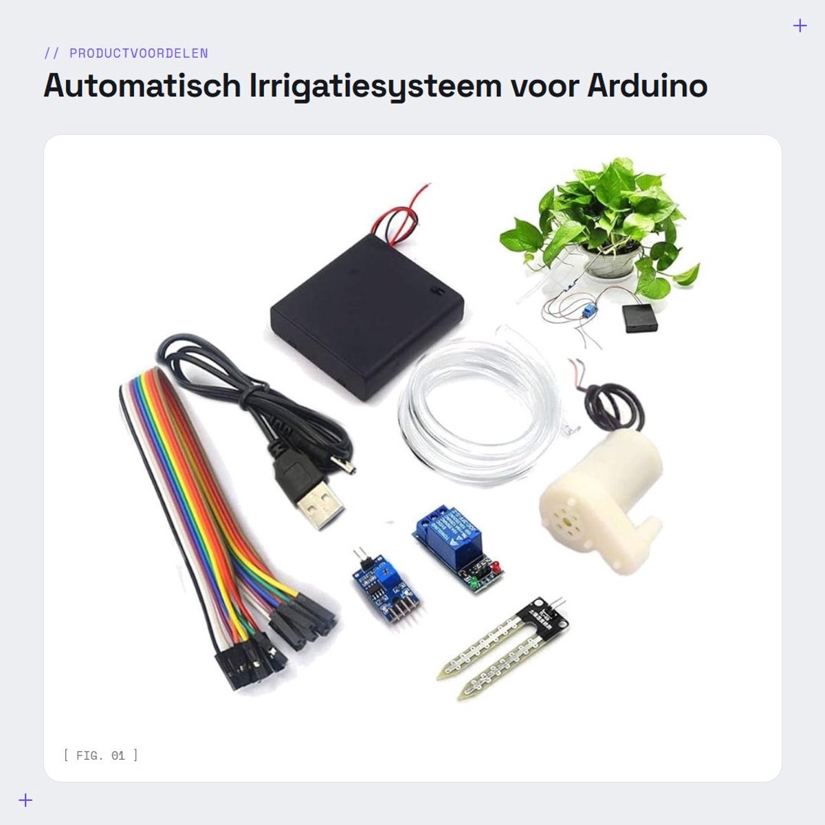 Dailygoods - Automatisch Irrigatiesysteem voor Arduino - Bodemvocht Sensor en Mini Pomp