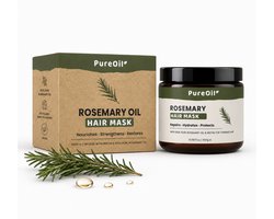 PureOil - Rozemarijn Olie Masker - 300ml - Haargroei Incl. Biotine - Haarmasker - Haarverzorging - Rosemary Oil - Incl. Ebook - Sinterklaas Cadeautjes - Black Friday Deals 2025