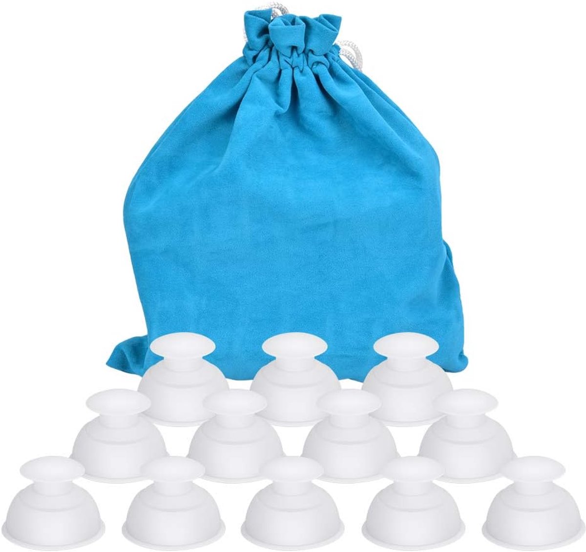 Massage Cups - Zuignappen Set - Spierontspanning Massage - Krachtige Zuigkracht - 12 Stuks - Transparant