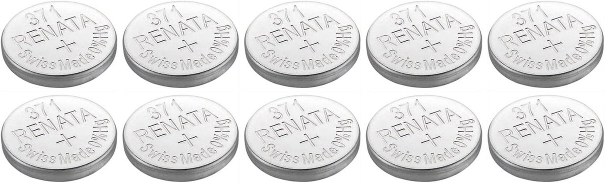 Knoopcel Batterijen - Zilveroxide - Apparaten Voeden - Kwikvrij - 10 Stuks - Zilver
