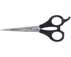 DKS Pro Academy 110 Knipschaar 5.5 Inch – Professionele Kappersschaar – 420 RVS – Rechtshandig – Zwart/Zilver