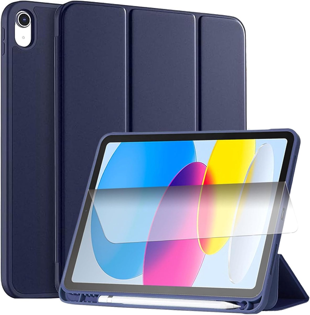 Tablet Hoes - Beschermhoes - Dagelijks Gebruik - Ingebouwde Pennenhouder - 11 Inch - Marineblauw