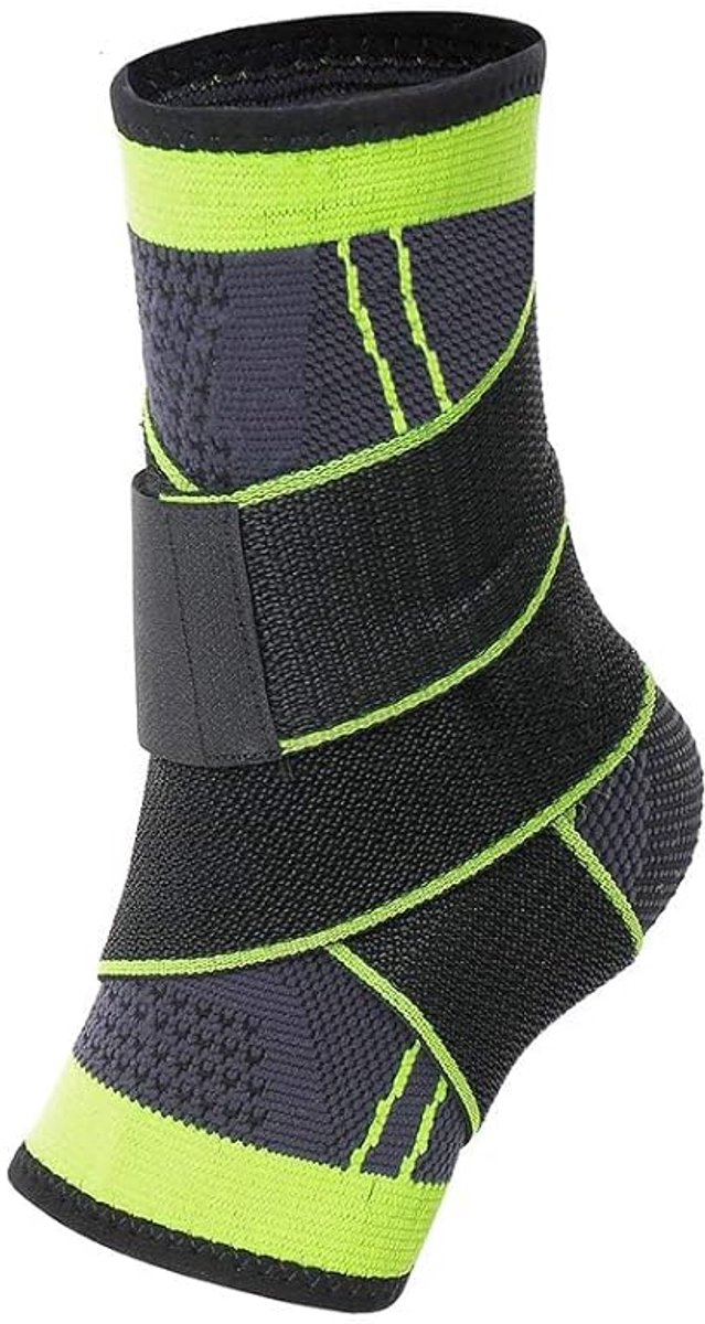 Enkelbrace - Enkelsteun - Sportbescherming - Verstelbare Compressie - 12 x 10 x 1 cm - Groen