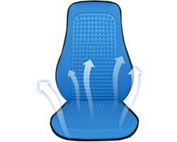 Koelkussen Auto - Geventileerd Zitkussen - Comfortabel Rijden - Ademend Ontwerp - 112x47x2cm - Blauw