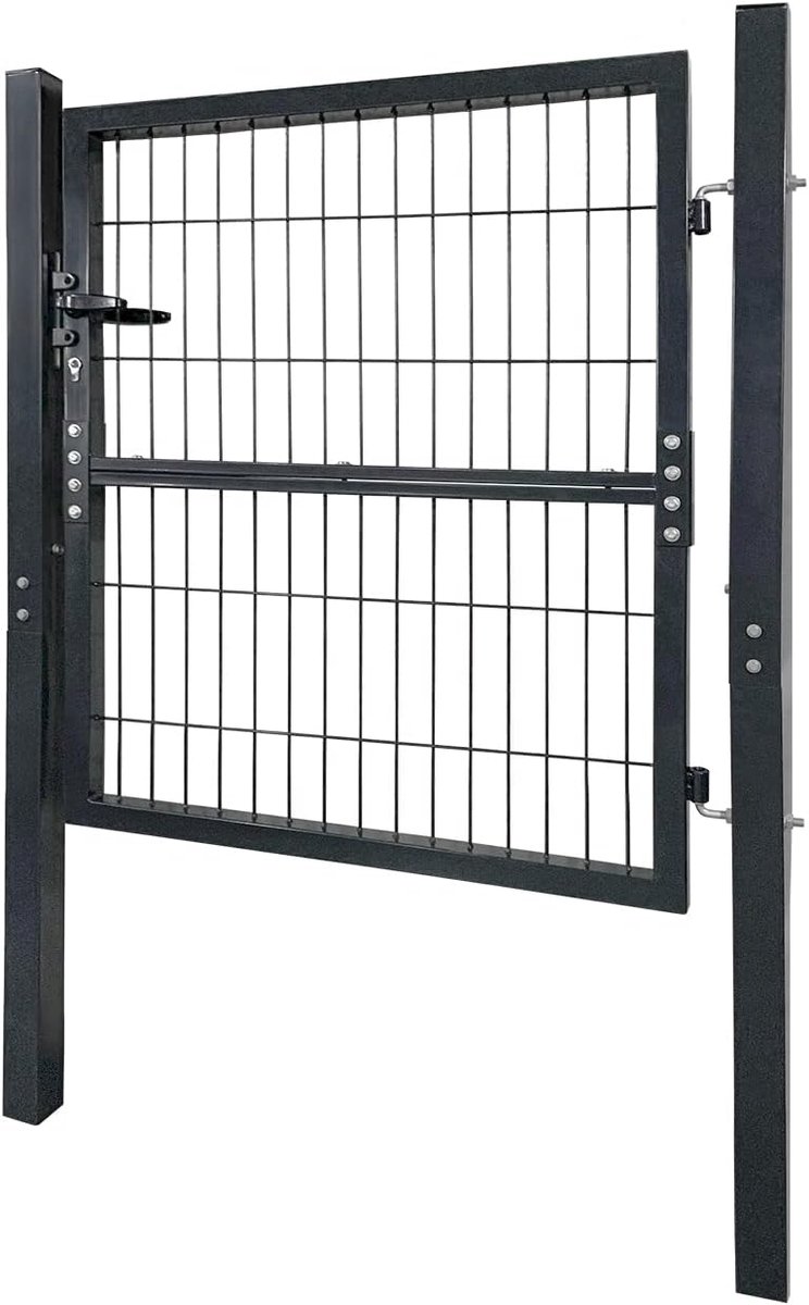 Tuinpoort - Hekdeur Metaal - Perceel Afbakenen - Roestbestendig Gepoedercoat - 100x100 cm 