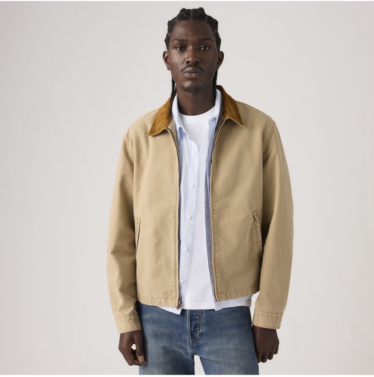 Levi’s Castro-jack met doorlopende ritssluiting Bruin