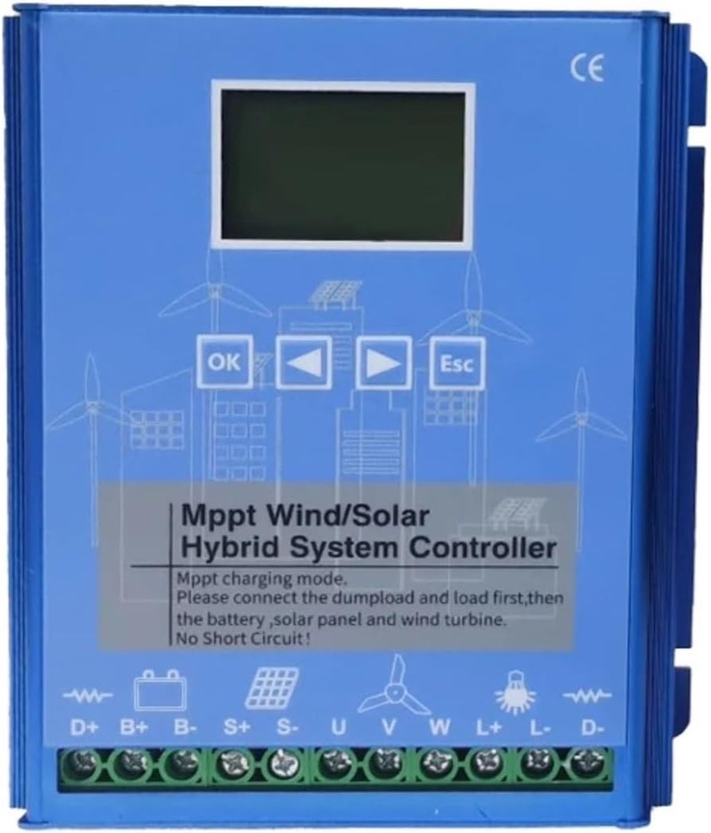 Hybride Laadregelaar - Wind Solar - Energie Beheer - MPPT Technologie - 5KW 3KW - Blauw