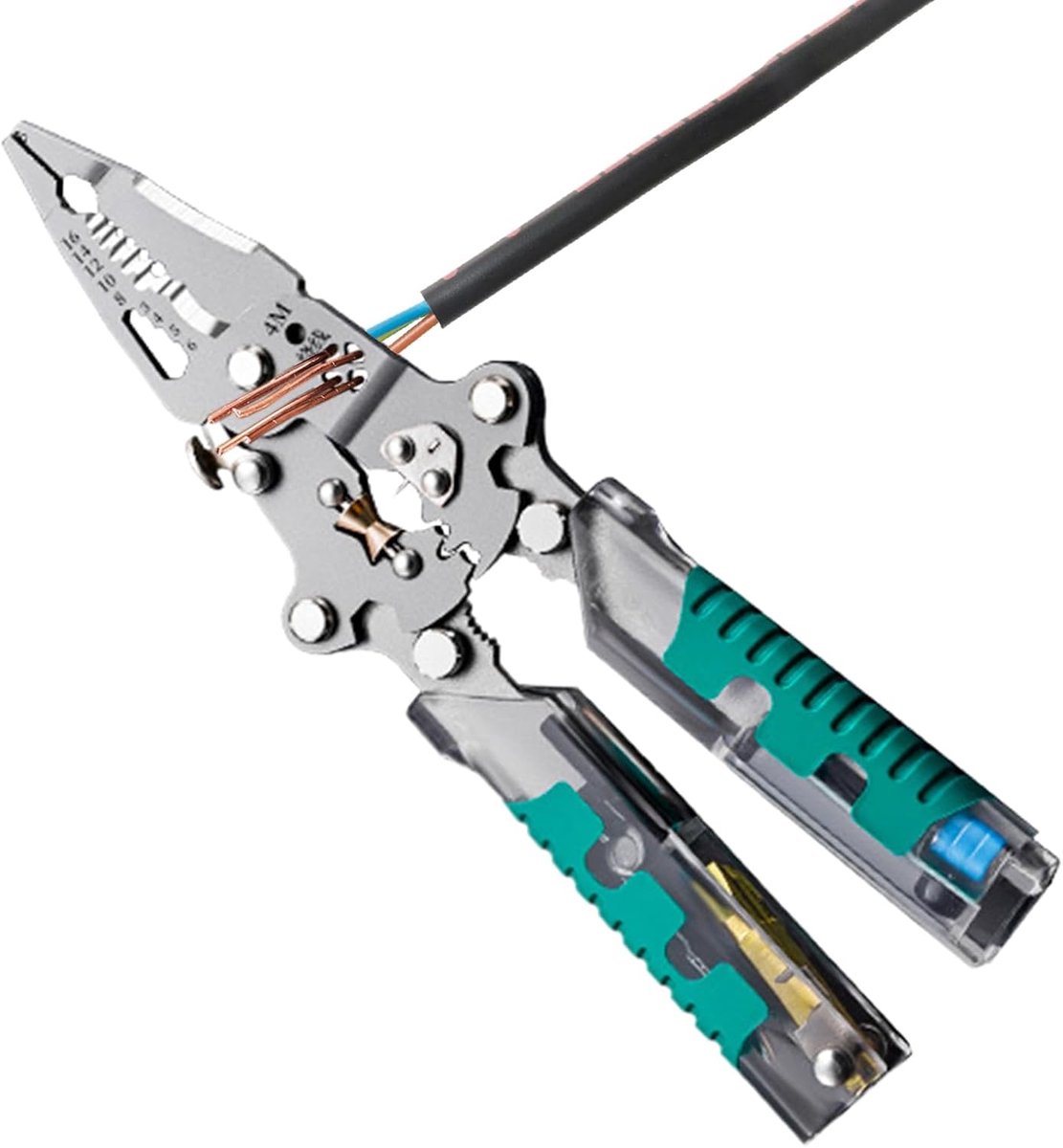 Kabelstripper - Draadstripper Tang - Bedrading Klussen - Met Spanningstester - 13.5 cm - Zwart