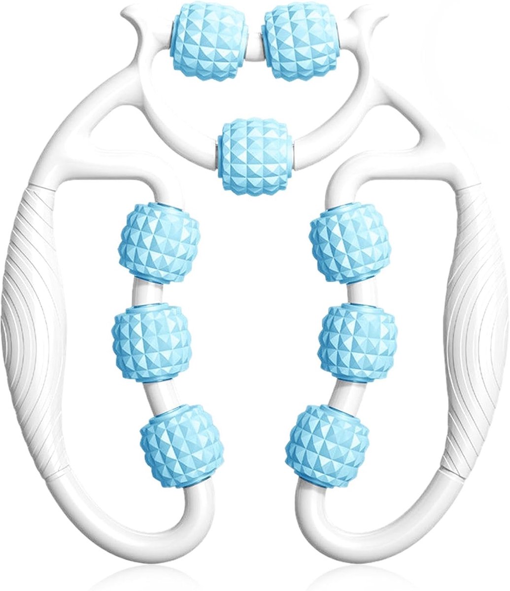 Beenmassageapparaat - Massageroller benen - Vetverbranding - Circulatie verbetering - 27 x 24 x 3.5 cm - Blauw