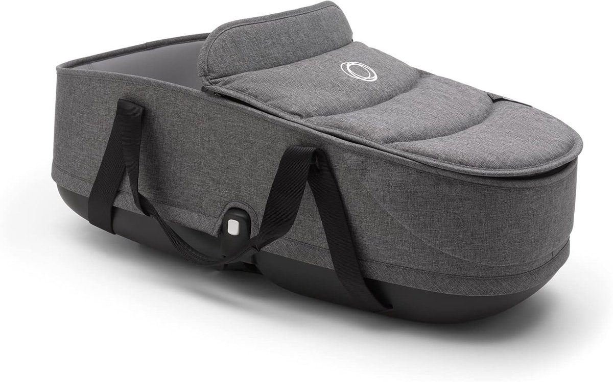 Baby Reiswieg - Draagmand Baby - Comfortabel Vervoer - Compleet Inclusief Matras - 60 x 35 cm - Grijs Heather