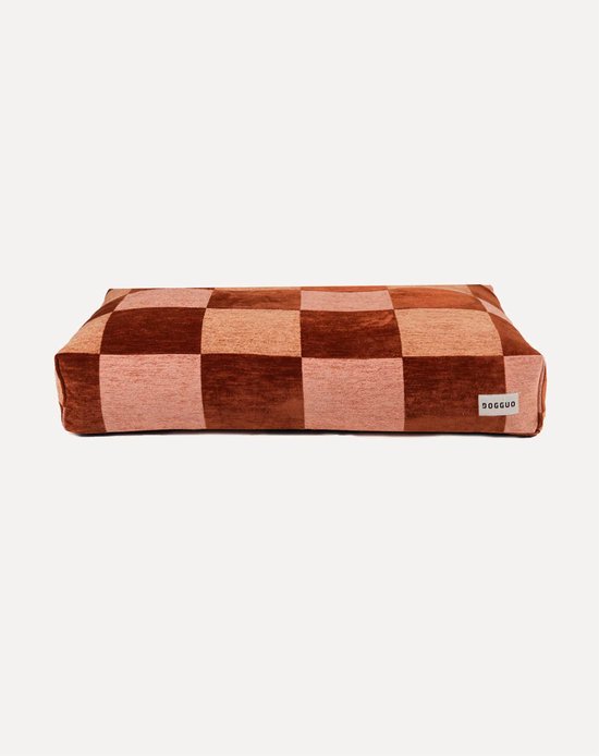 DOGGUO® Orthopedisch Hondenkussen - XL 125x75 cm - Grote Hondenmatras - Honden Kussen voor Grote Hond - Zachte Hondenbed - Wasbare Hoes - Memory Foam Hondenmand - Dog Bed - Coussin Chien - Brown Beige Peach