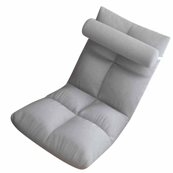 Dailygoods- Vloerstoel met Verstelbare Rugleuning - Opvouwbare Fauteuil - Comfortabele Gamingstoel - Voor Woonkamer/Lounge - Maximaal Gewicht 150 kg - Metaal/PP-katoen/Pluche van Dailygoods — afbeelding 3