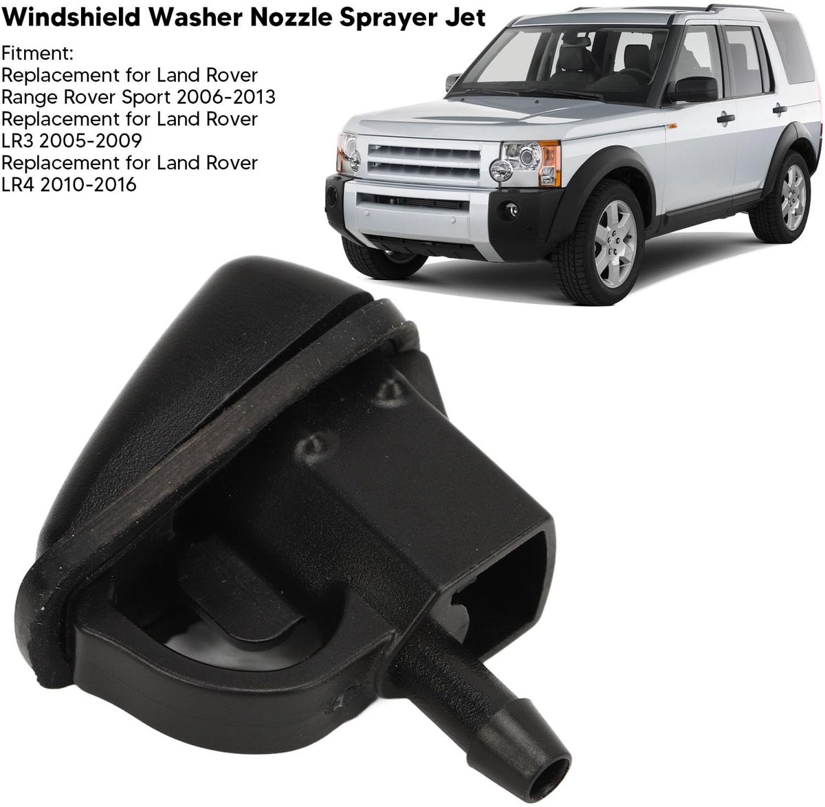 Dailygoods- Voorruit Sproeier Vervanging - Sproeikop - Land Rover Sport/LR3/LR4 - Slijt- en Stofbestendig - Lichtgewicht - Eenvoudig te Installeren - Ruitensproeier