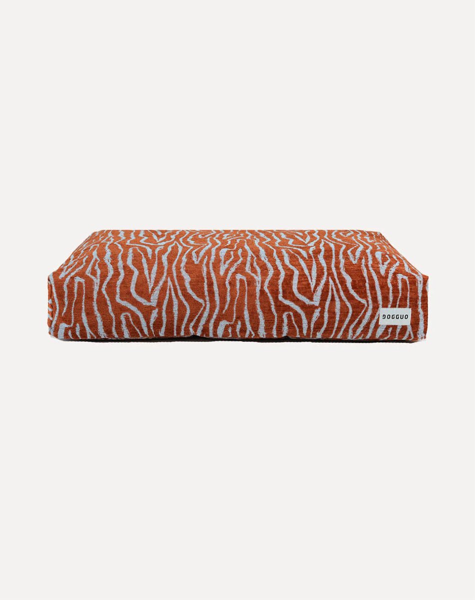 DOGGUO® Orthopedisch Hondenkussen - L 105x65 cm - Grote Hondenmatras - Honden Kussen voor Grote Hond - Zachte Hondenbed - Wasbare Hoes - Memory Foam Hondenmand - Dog Bed - Coussin Chien - Brown Blue