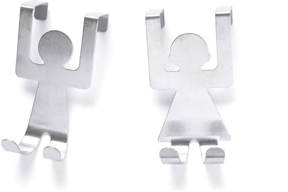 Dailygoods- Kastdeurhaak Uniek en Schattig - Handdoek Hanger - Douchehaak - Ruimtebesparend - Roestvrij Staal - Eenvoudige Installatie - Handdoekhanger