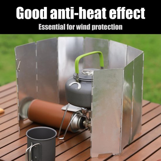 Dailygoods- Windscherm Uittrekbaar - Windscherm Camping - Windscherm Oprolbaar - Aluminium Legering - Lichtgewicht - Opvouwbaar 24 x 82 cm - Kampeerscherm van Dailygoods — afbeelding 5