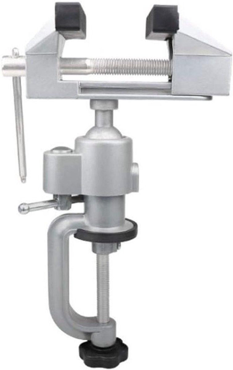 Allecto- Hobbytafel Mini - DIY - Reparaties - Houtkleur - Knutselwerk - Reparatieset Hobby Craftwork Mini Tafelklem Vice voor DIY Reparaties, modelleren, schilderen, lijmen, solderen en knutselen.