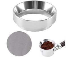 Dailygoods - 51 mm doseertrechter, magnetische espresso-koffietrechter 51 mm portafilterring met puckscherm, aluminiumlegering espresso doseerring, koffiezetapparaat accessoires voor barista, thuis, café