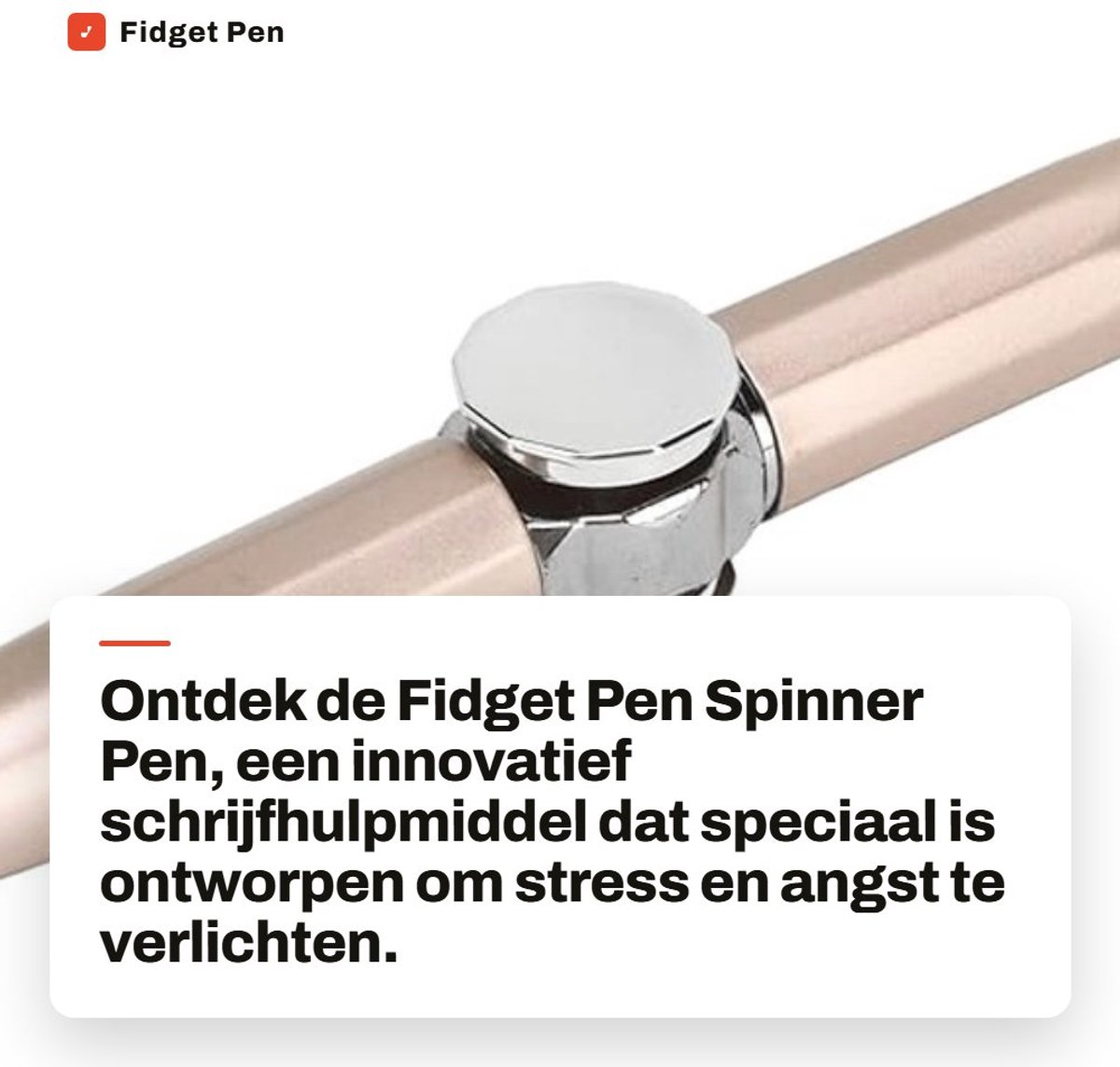Dailygoods - Fidget Pen Spinner Pen - Stressverlichting - LED Licht - Multifunctionele Balpen - Geschikt voor Volwassenen en Kinderen - 14,8 x 4,5 x 1...