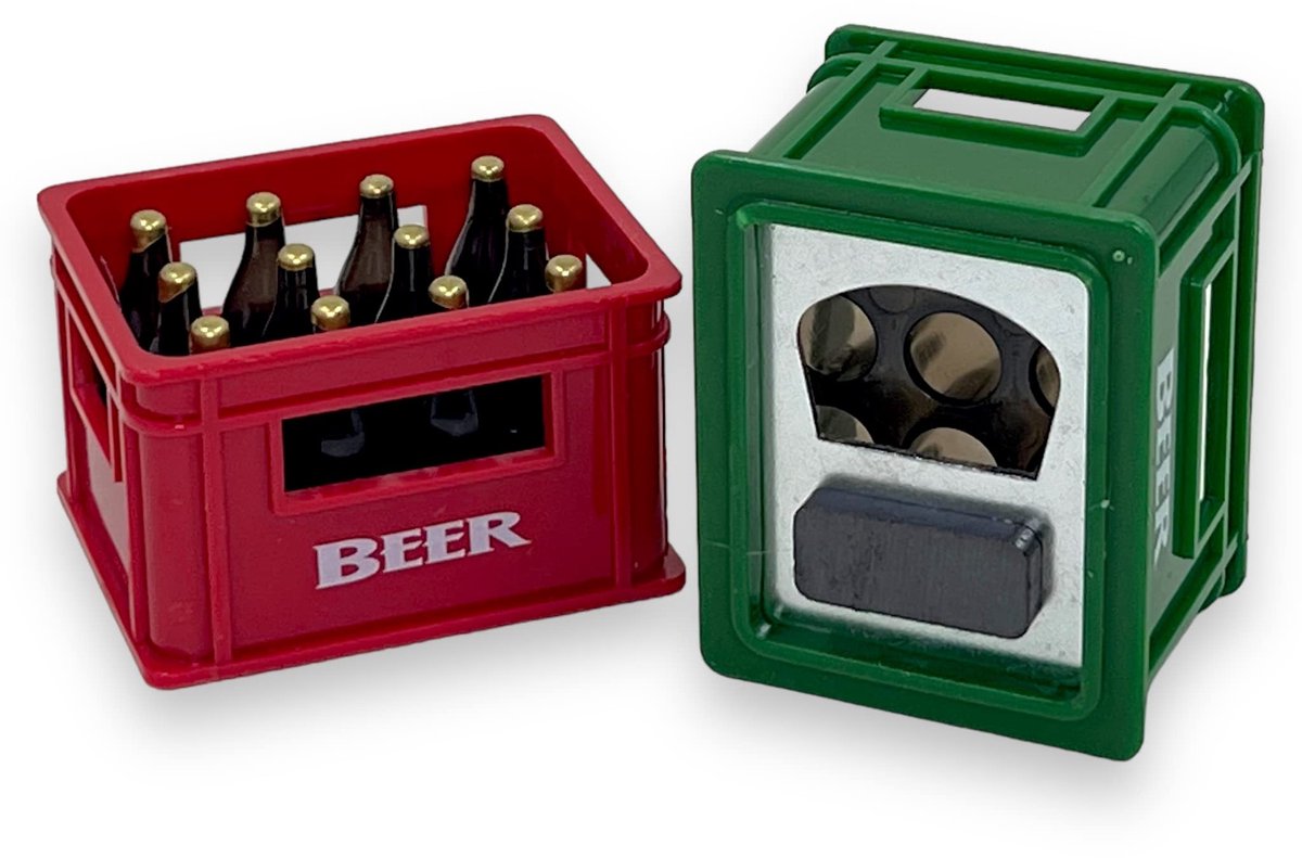 Dailygoods- Flesopener Set van 2 - Magnetische Bieropener - Koelkastmagneet - Capsuleopener - Cadeau voor Bierliefhebbers - Origineel Geschenk