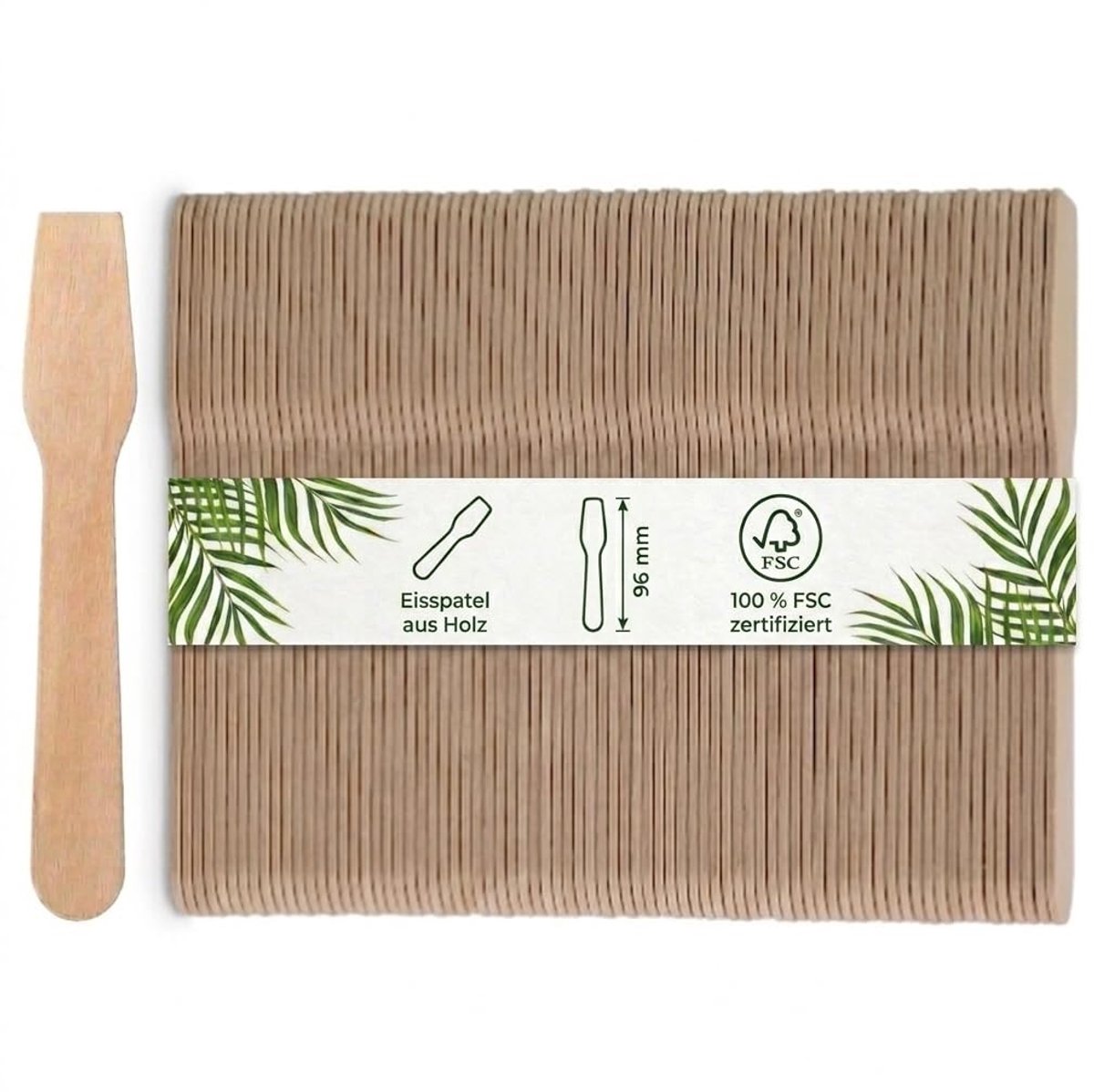 Dailygoods- Ijslepel 9,6 cm - Houten Bestek - Duurzaam - Biologisch Afbreekbaar - Wegwerpbestek - 1000 Stuks - Houten Lepel