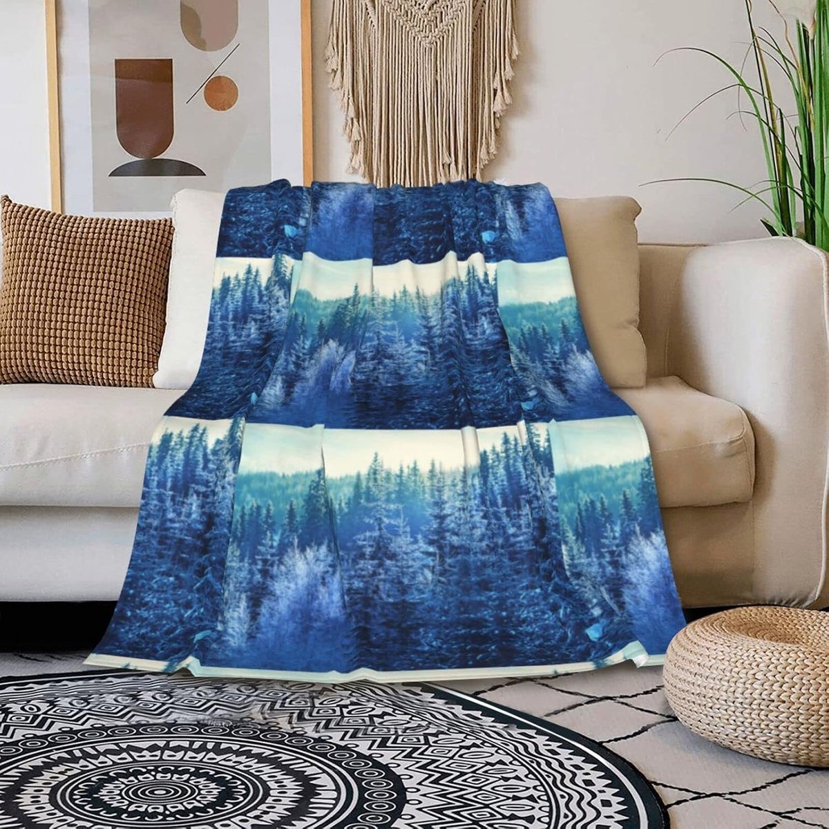 Deken - Plaid - Koude avonden - Dubbelzijdig zacht - 203x152 cm - Zwart — cadeau in Wonen & Interieur - foto 3