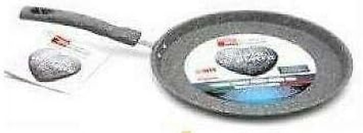 Pannenkoekenpan Hart Koekenpan Lekkere Pannenkoeken Bakken Steenlook Coating 25 cm Zwart