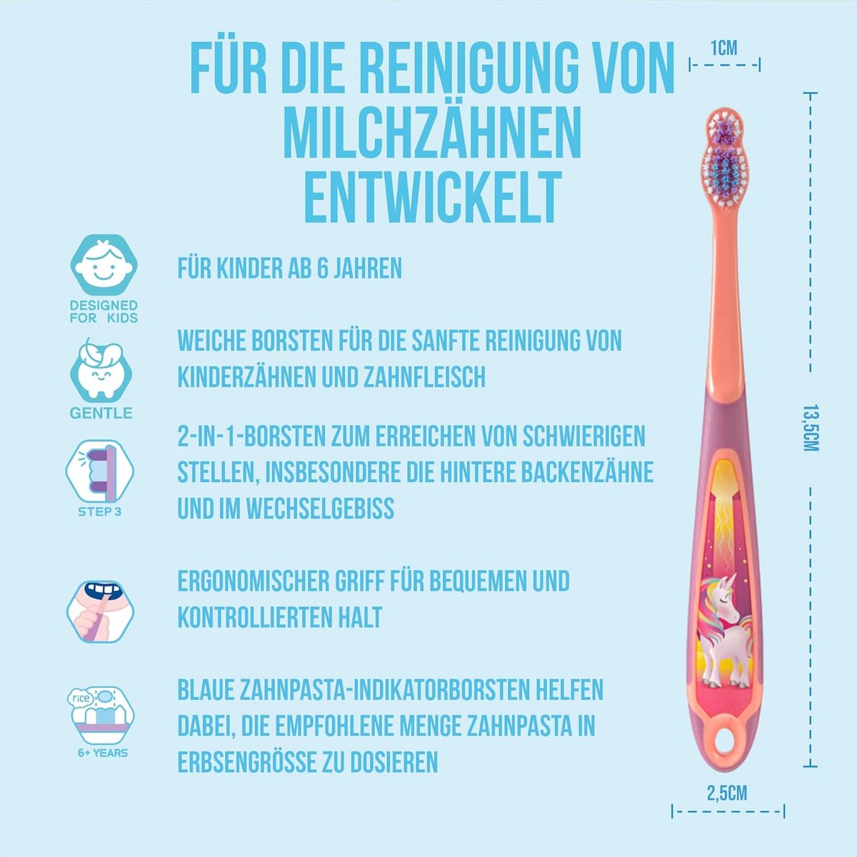 Kinder Tandenborstel - Kleine Mondverzorging - Dagelijks Poetsen - Zachte Haren - 2 Stuks - Geel Blauw