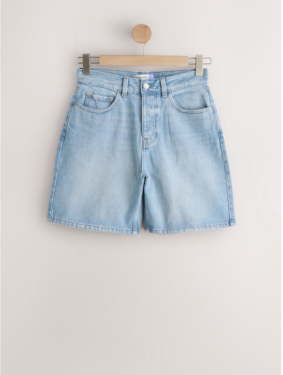Next - Dames - Denim bermudashort - Blauw