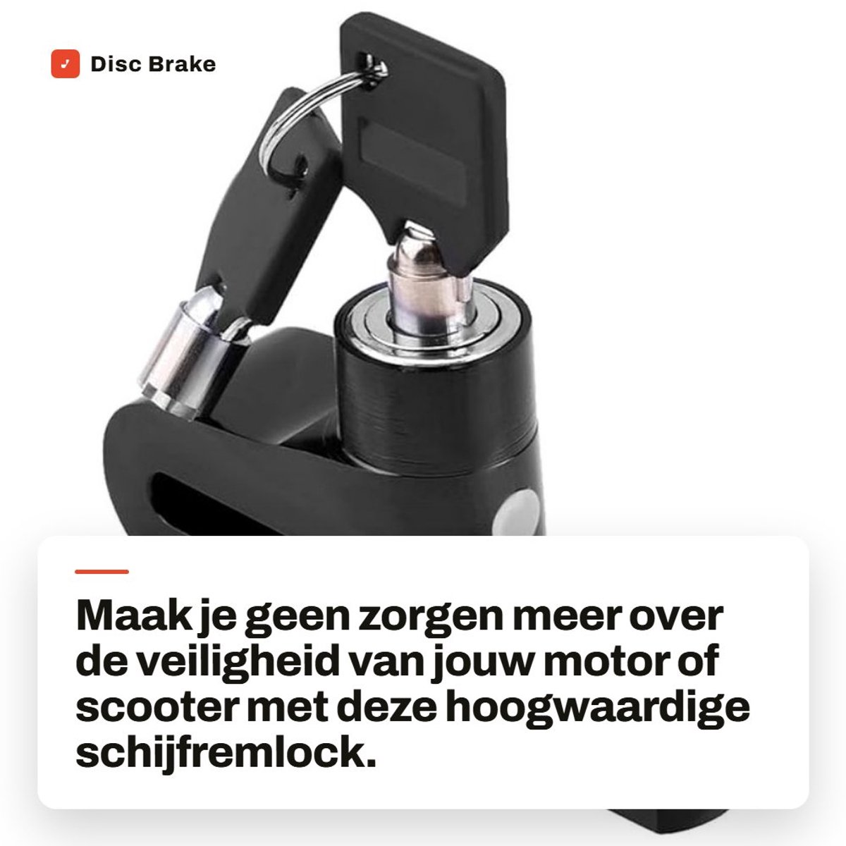 Dailygoods- Schijfremslot met Alarm - Motorslot - Antidiefstal - Beugel - Aluminium - Lichtgewicht - Geschikt voor Motor/Scooter/Fiets - Motorlock