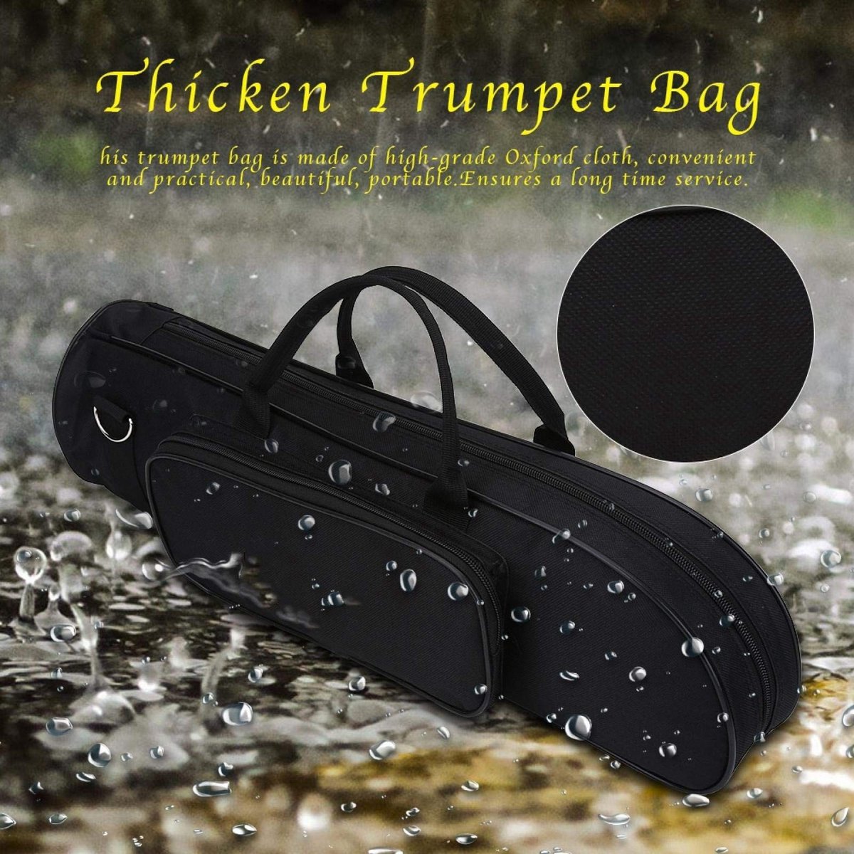 Dailygoods- Trompetkoffer Schokbestendig - Oxford Doek - Draagbaar - Twee Compartimenten - Schouderriem - Gripped Handvat - Trompettas