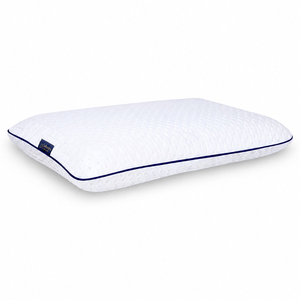 Alkamto Kinderkussen Memory Foam – Orthopedisch Hoofdkussen Kind 50x32x6 cm – Ergonomisch Traagschuim – Wasbare Hoes 40°C – OEKO-TEX – Met Draagtas – Wit
