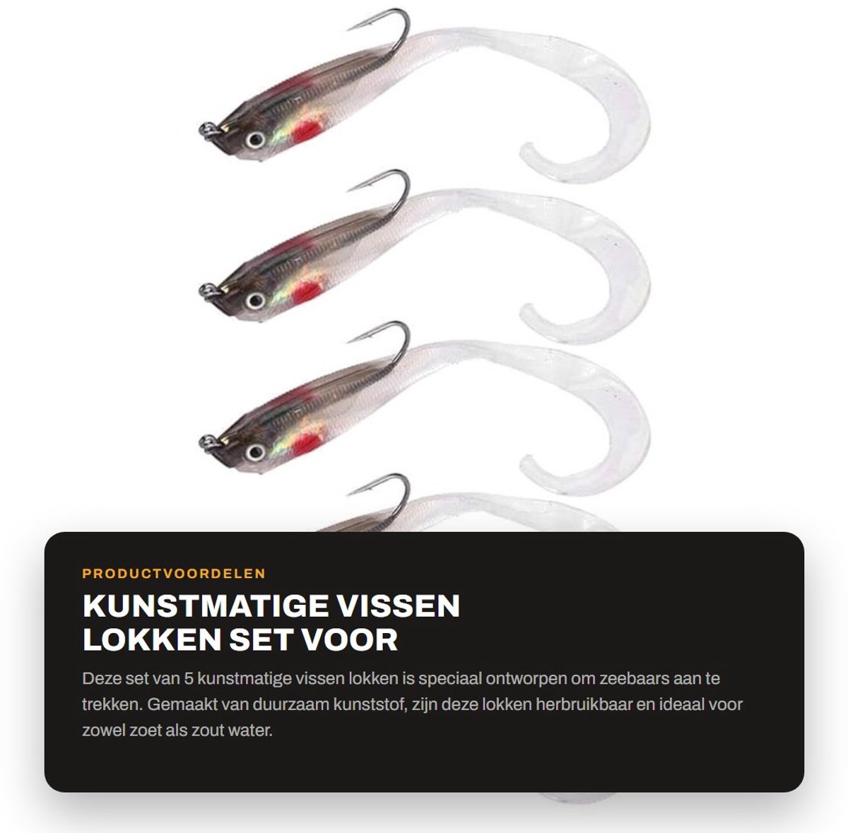 Dailygoods- Kunstaas Set 5 Stuks - Kunstmatige Nep Aas - Hoogwaardige