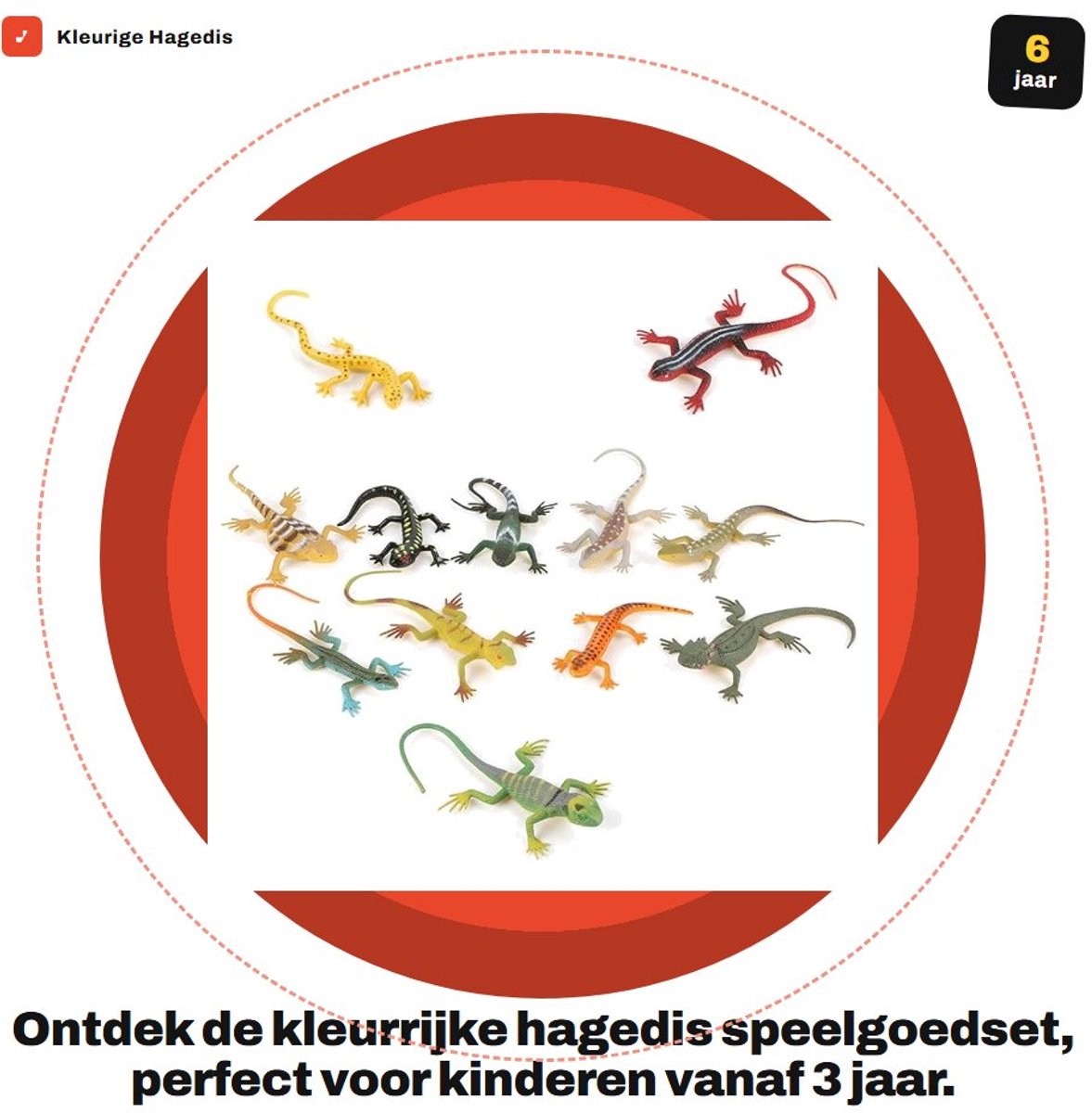 Dieren speelse figuren - 12 stukken Hagedis spelengoed