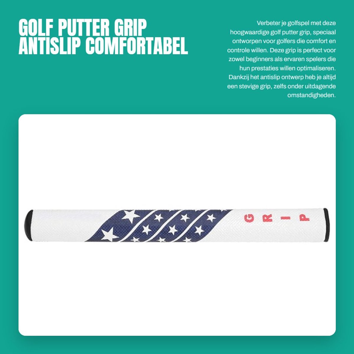 Dailygoods- Putter Grip Antislip - Golf Grip Trainer - Comfortabel Accessoire - Vervangend - PU Materiaal - Geschikt voor Golfclubs