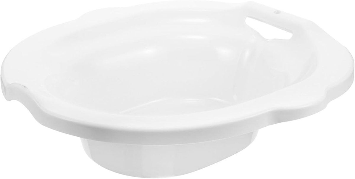 Zitbad met Toiletbril - Heupbad Bidet - Persoonlijke Hygiëne - Ergonomisch Ontwerp - 38.5 x 38 x 11 cm - Wit