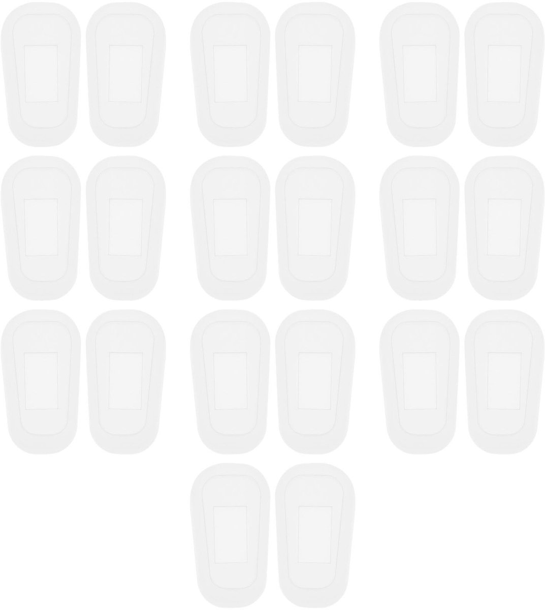 Dailygoods- Neuspads Siliconen 10 Paar - Zelfklevend - Hypoallergeen - 18x10mm - 7x4mm - Verbeterd Comfort - Bril Pads