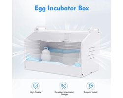 Dailygoods Incubator met 20 eieren, broedbroedmachine voor kippen met thermometer, huishoudelijke broedmachine boerderij