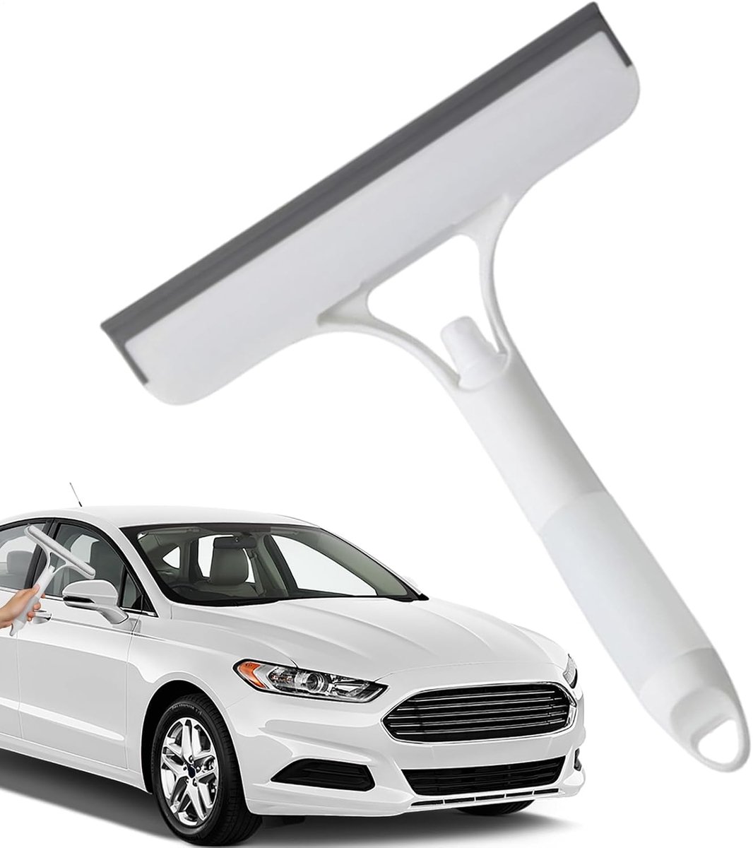 Glaswisser Douchedeur - Raamtrekker - Schoonmaken Ramen - Geïntegreerde Sprayfunctie - 21.5 cm - Wit