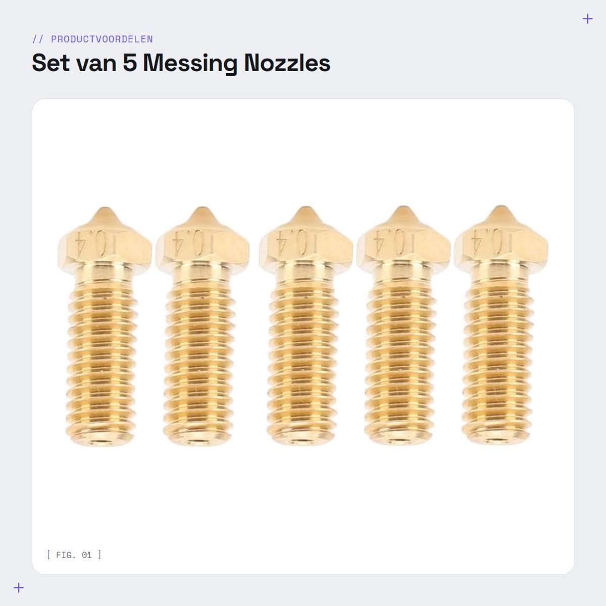 Dailygoods- Nozzles 5PCS 0.4mm - Messing - Stabiele Extrusie - Gemakkelijk Reiniging - Precisietechniek - Compatibel met PLA/ABS/PETG/TPE/TPU/PC - 3D Printer Mondstuk
