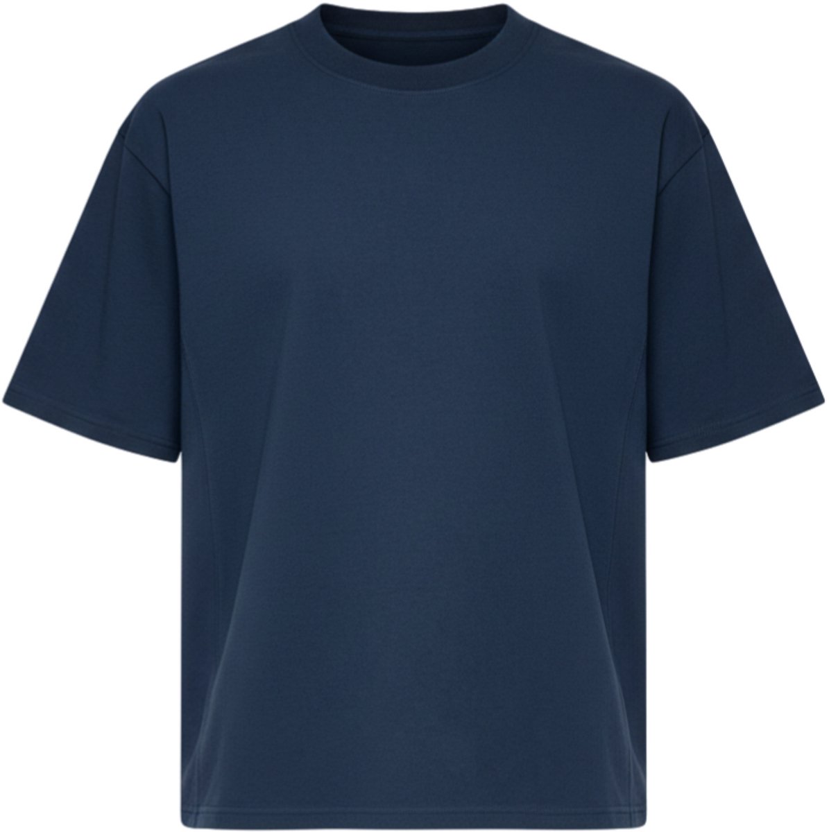 OMBRE T-shirt - Loose Fit - Katoen - Korte Mouw Marine XXL