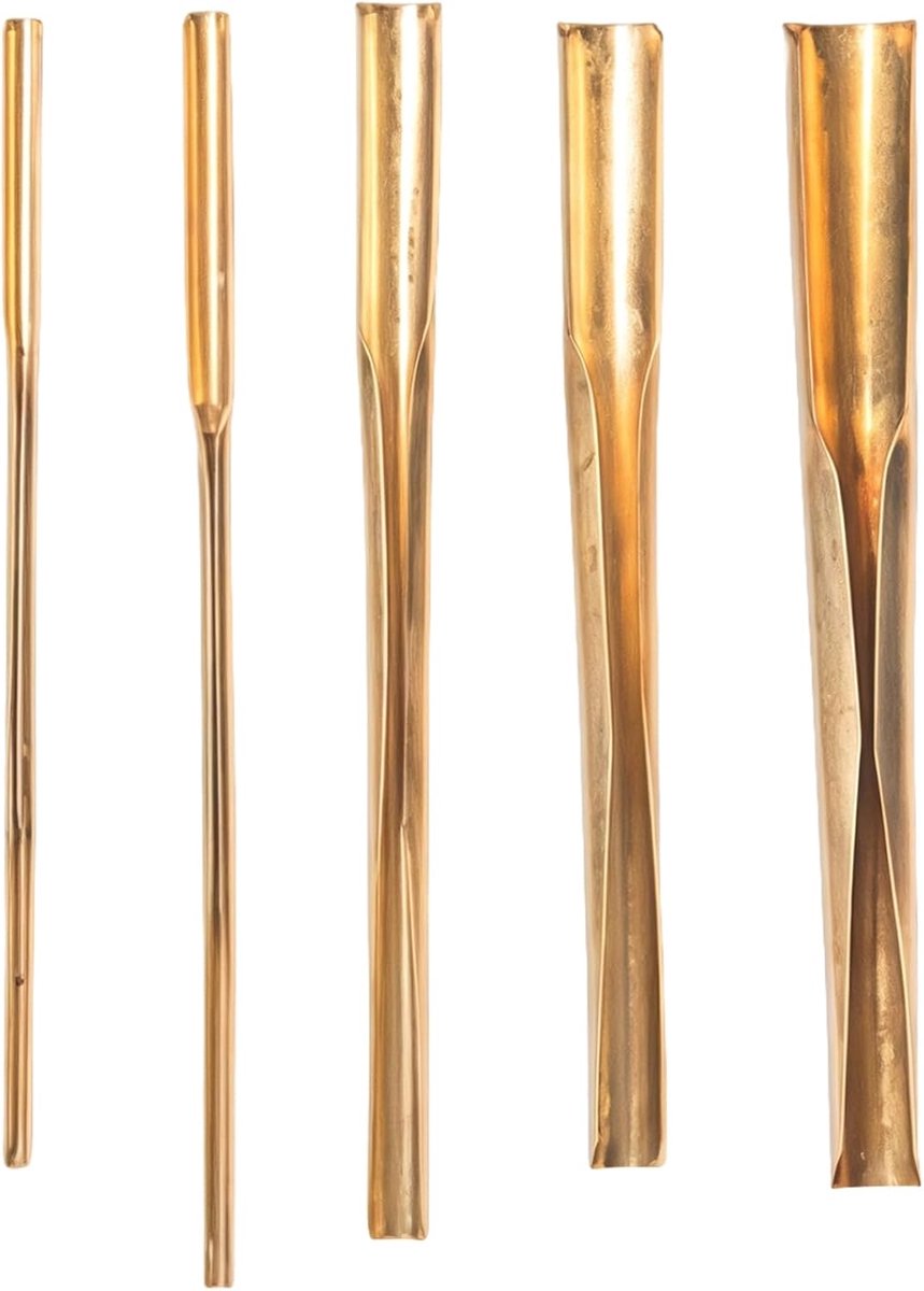 Klei Hole Cutters - Detail Carving Tool - Sieraden Maken - Vijf Taps Toelopende Maten - 5 Stuks - Koper
