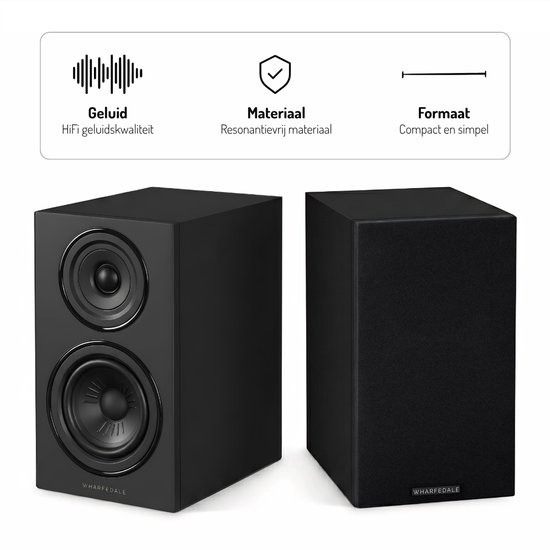 Wharfedale Diamond 12.1i Boekenplank Speaker - Diepe Bas - 2-weg - 130mm Driver - 50Hz-20kHz - Passieve Speaker - Zwart van Wharfedale — afbeelding 2