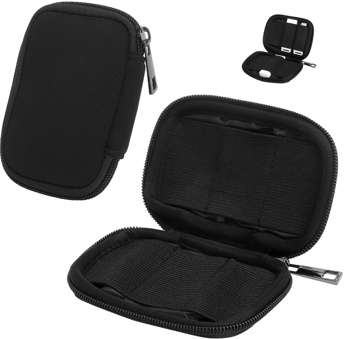 Dailygoods- USB Stick Tas Compact - Opbergtas voor 6 Stuks - Organizer voor Elektronisch Toebehoren - Stofdicht - Antistatisch - Krasbestendig