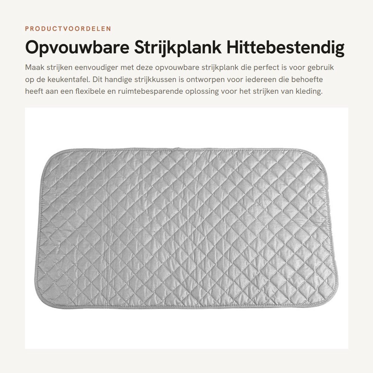 Dailygoods- Opvouwbare Strijkplank Hittebestendig - Strijkmat - Reflecterende Pad - Versterkte Onderkant - Eenvoudige Opslag - Effectieve Isolatie