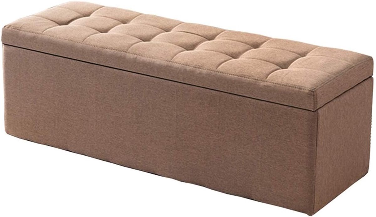 Opbergpoef Bank - Voetenbank Zitbank - Woonkamer Organisatie - Opvouwbaar Design - 100x40x40cm - Groen